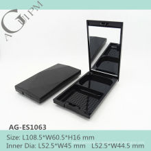 Ретро & элегантные прямоугольные компактный порошок дело с зеркало AG-ES1063, AGPM косметической упаковки, пользовательские цвета логотипа